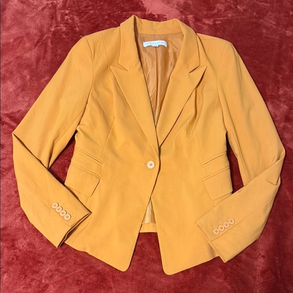 New York & Company Orange Tailored Blazer